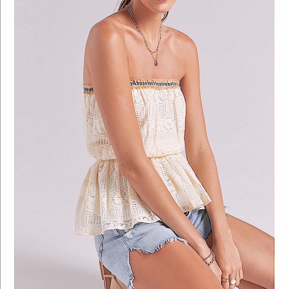 ANTHROPOLOGIE Lace Tube Top